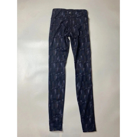 Lululemon Wunder Under Full Length Leggings Geometric Print Triangles Size 2 - Picture 7 of 8